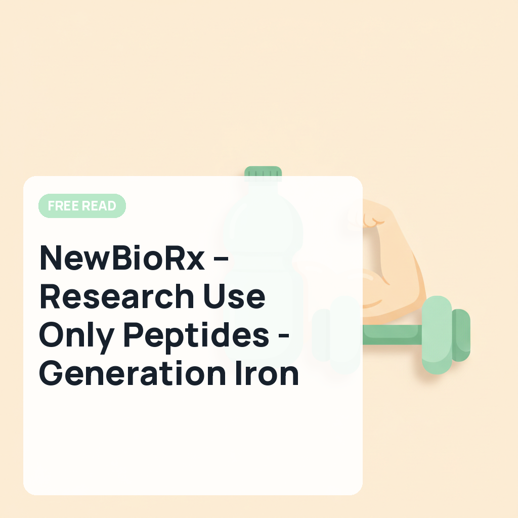 NewBioRx – Research Use Only Peptides - Generation Iron