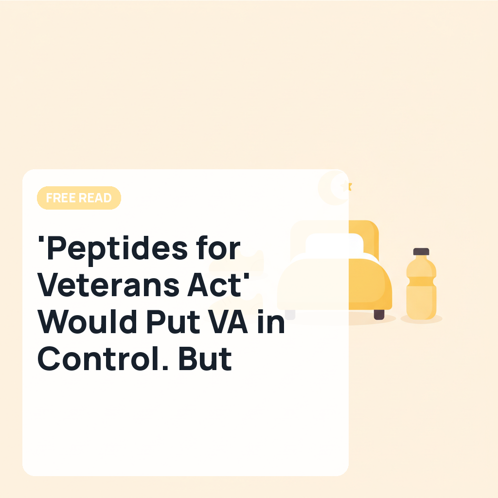 'Peptides for Veterans Act' Would Put VA in Control. But Critics Call Plan 'Useless' - Military.com