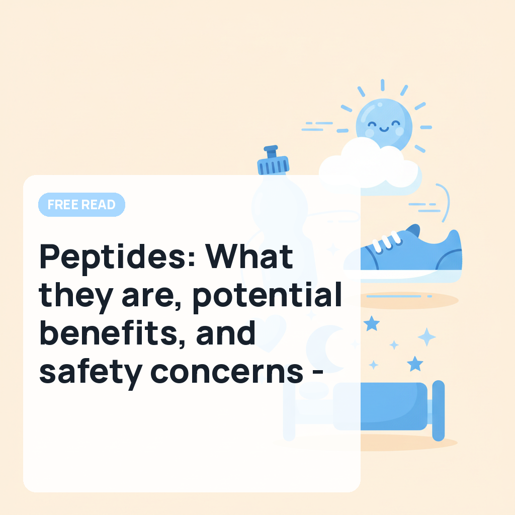 Peptides: What they are, potential benefits, and safety concerns - health.harvard.edu