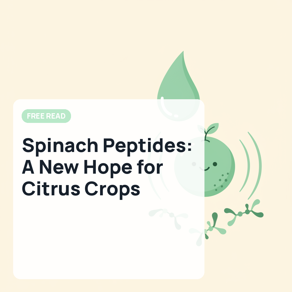 Spinach Peptides: A New Hope for Citrus Crops