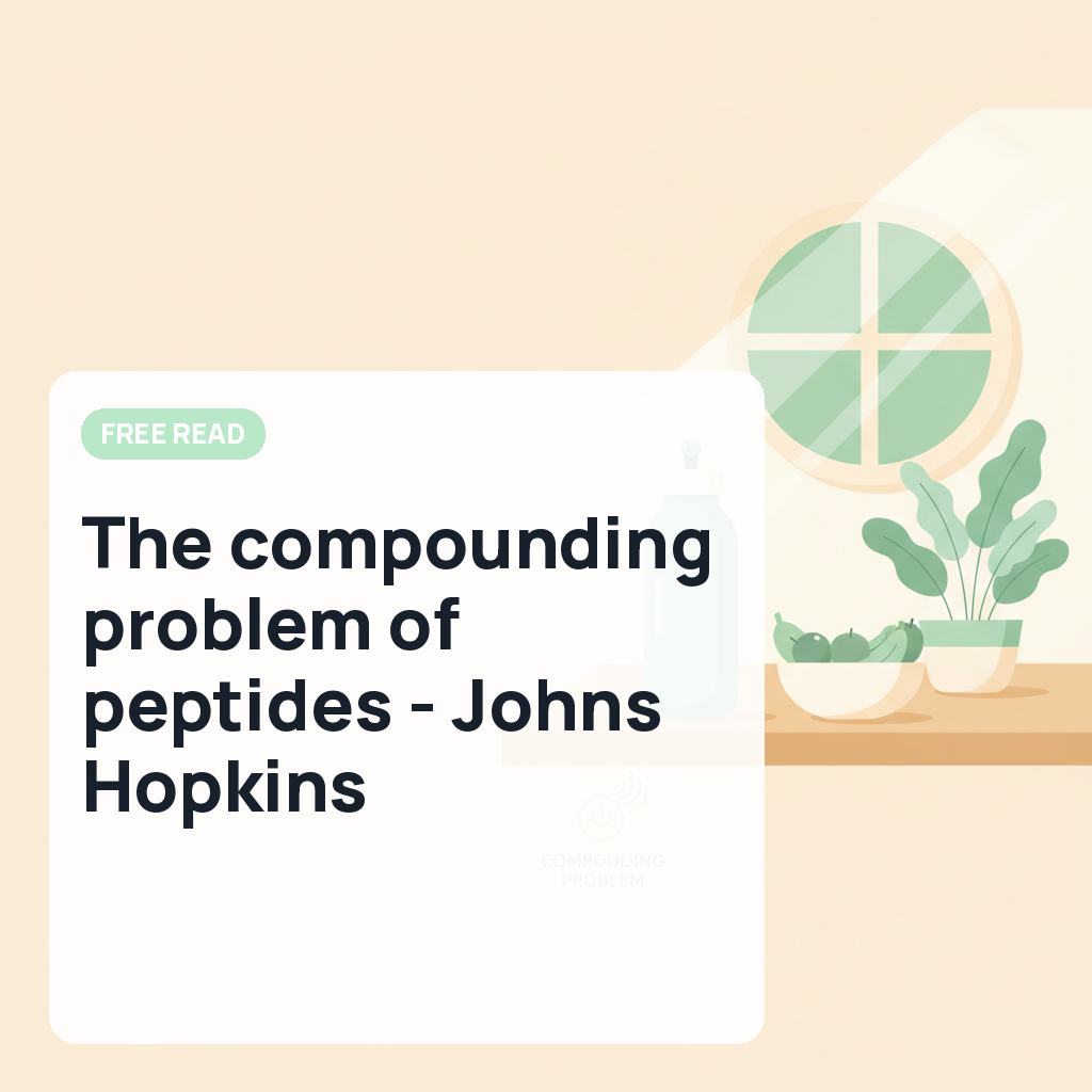 The compounding problem of peptides - Johns Hopkins University
