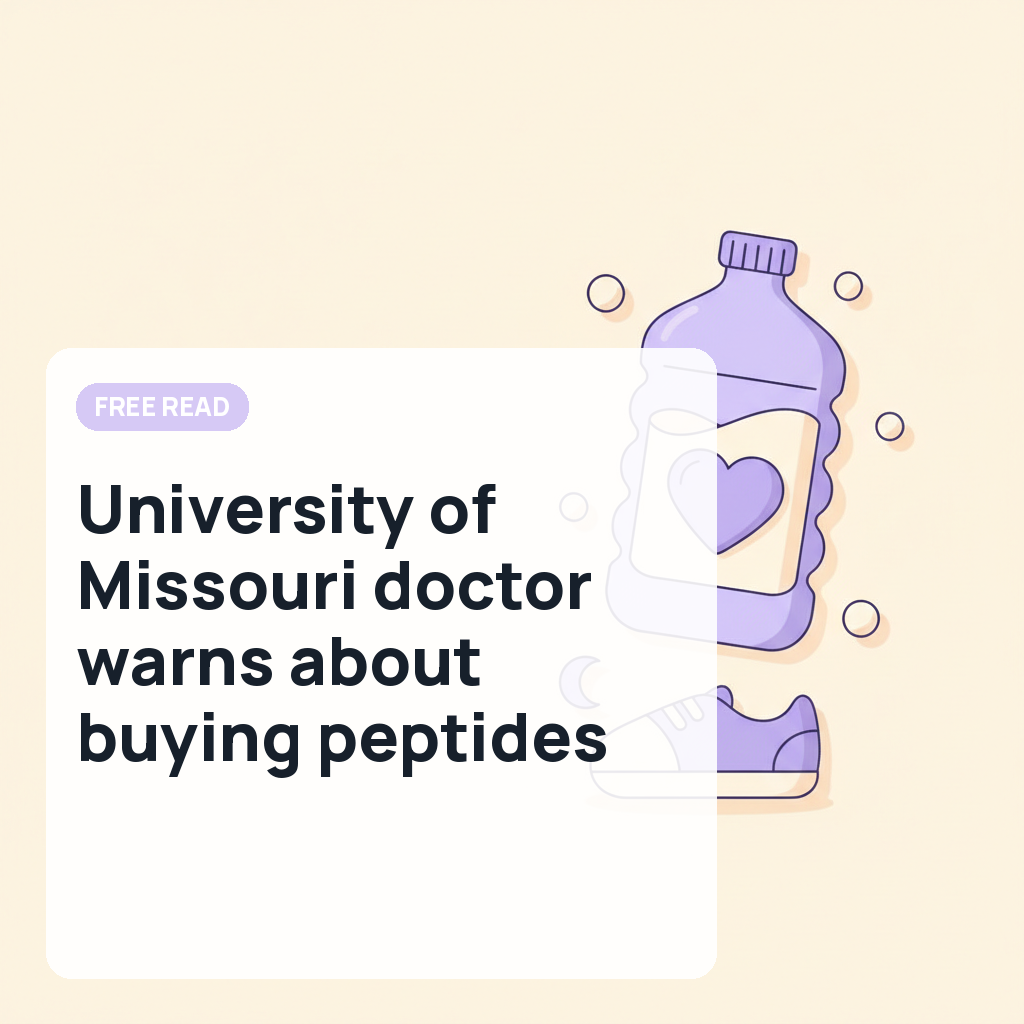 University of Missouri doctor warns about buying peptides on the gray market - KCUR
